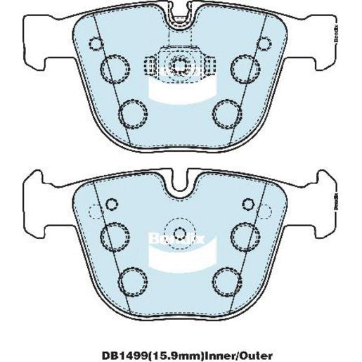 Bendix EURO Brake Pad Set Rear DB1499 EURO+
