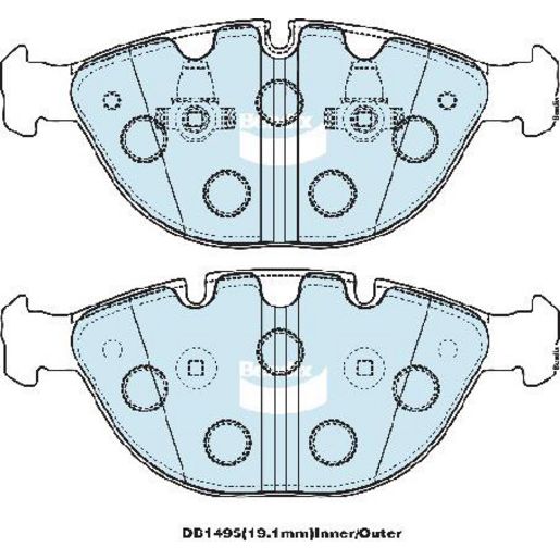 Bendix EURO Brake Pad Set Front DB1495 EURO+