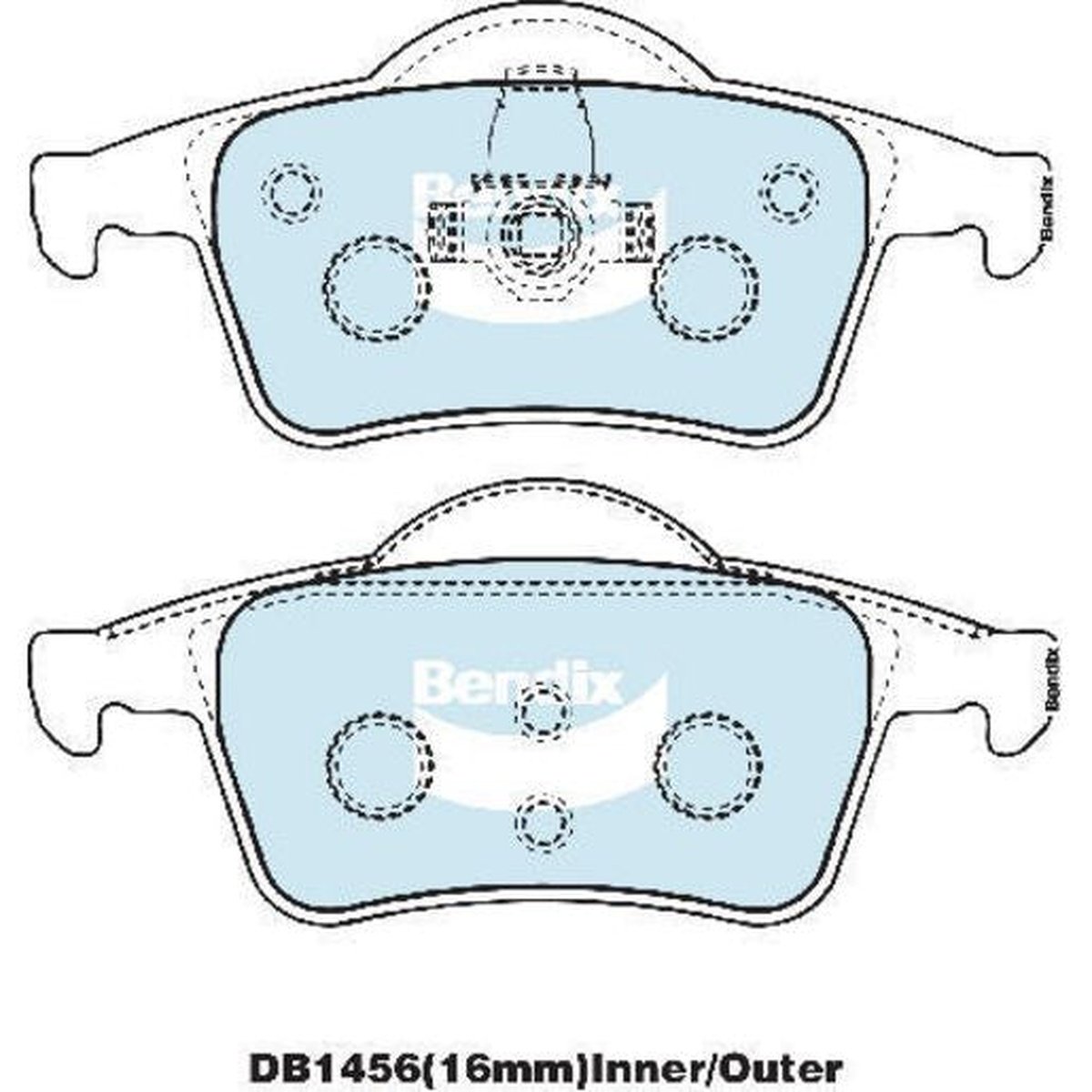 Bendix EURO Brake Pad Set Rear DB1456 EURO+