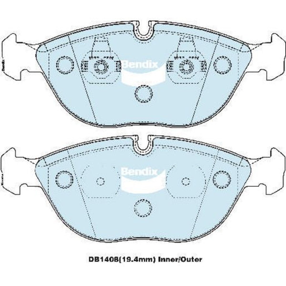 Bendix EURO Brake Pad Set Front DB1408 EURO+