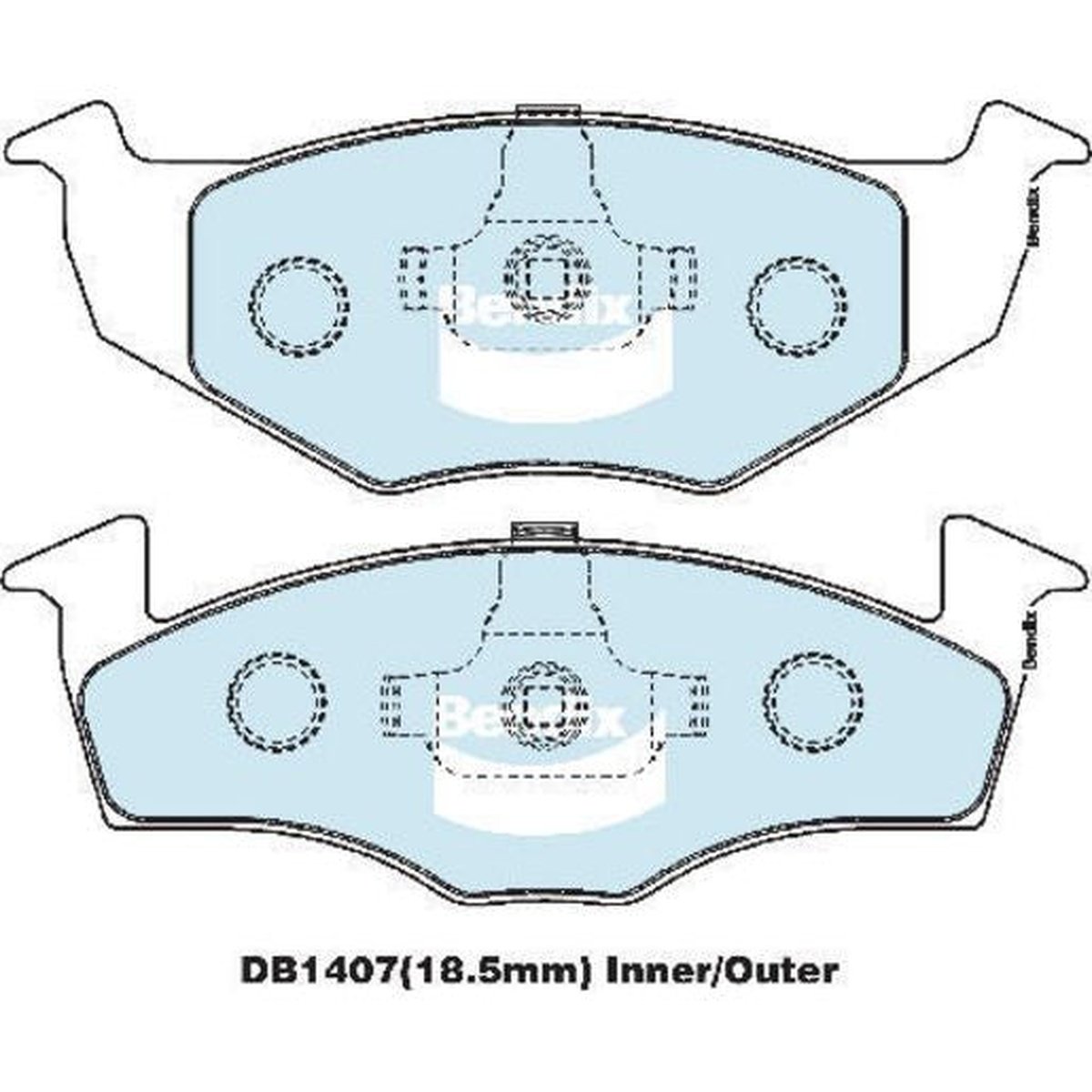 Bendix EURO Brake Pad Set Front DB1407 EURO+