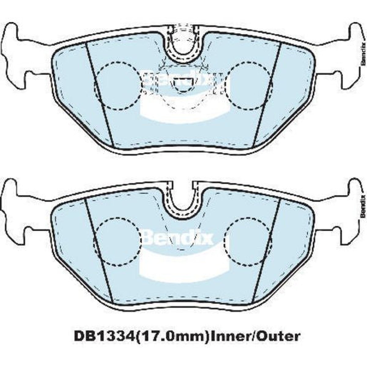 Bendix EURO Brake Pad Set Rear DB1334 EURO+