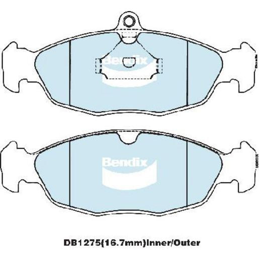 Bendix EURO Brake Pad Set Front DB1275 EURO+