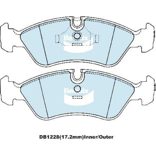 Bendix EURO Brake Pad Set Front DB1228 EURO+