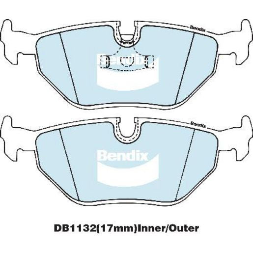 Bendix EURO Brake Pad Set Rear DB1132 EURO+