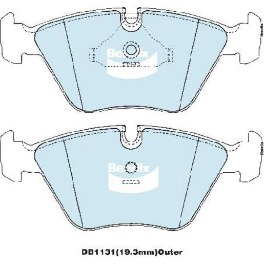 Bendix EURO Brake Pad Set Front DB1131 EURO+