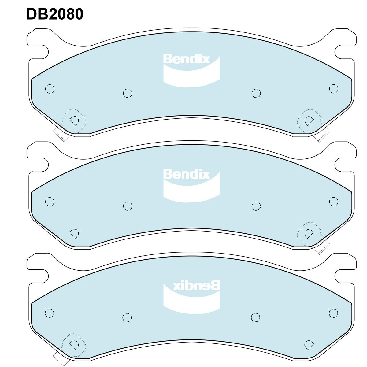 Bendix Heavy Duty Brake Pad Set Front DB2080 HD