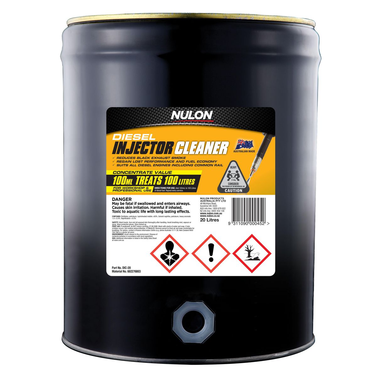 Nulon Diesel Injector Cleaner 20L DIC-20