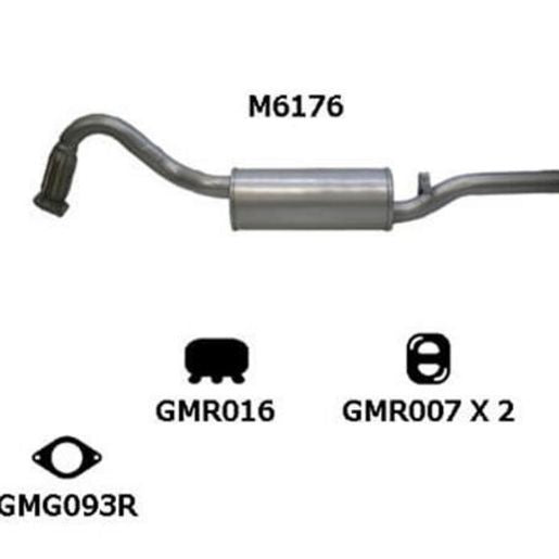 Redback Exhaust Muffler M6176