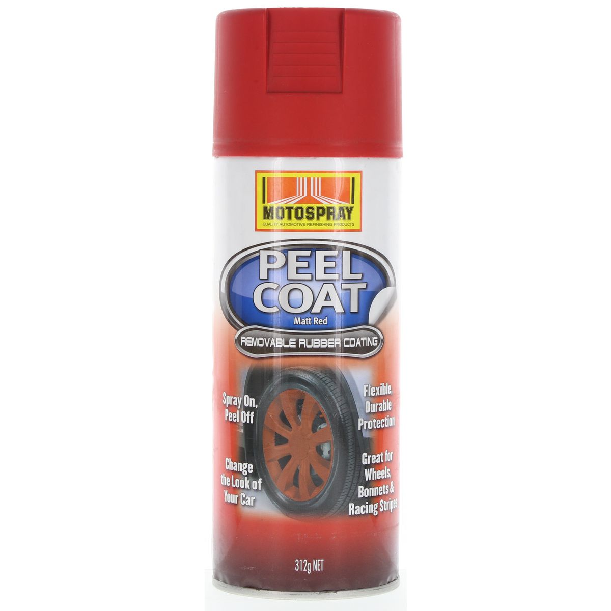 Motospray Peel Coat Spray Matt Red 312G RO 279395