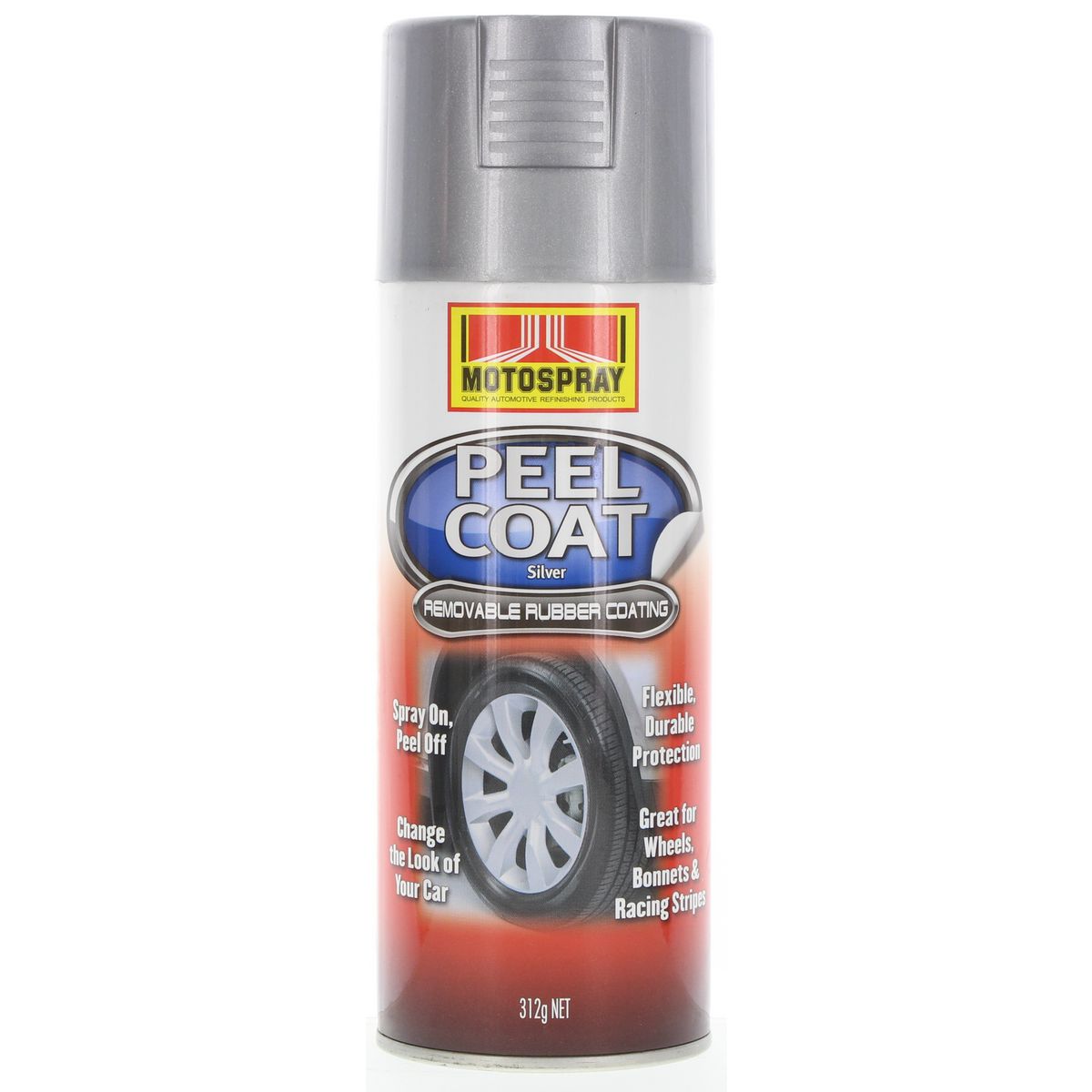 Motospray Peel Coat Spray Silver 312G RO 279844