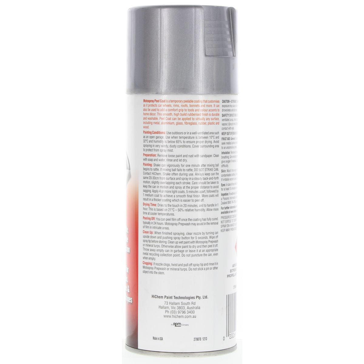 Motospray Peel Coat Spray Silver 312G RO 279844
