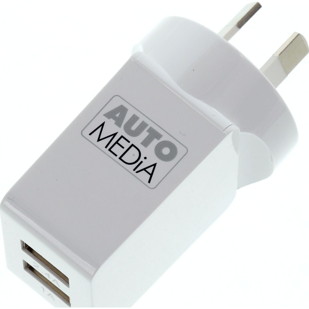 Automedia AC/DC Phone Charger Dual USB Ports AMUC240V