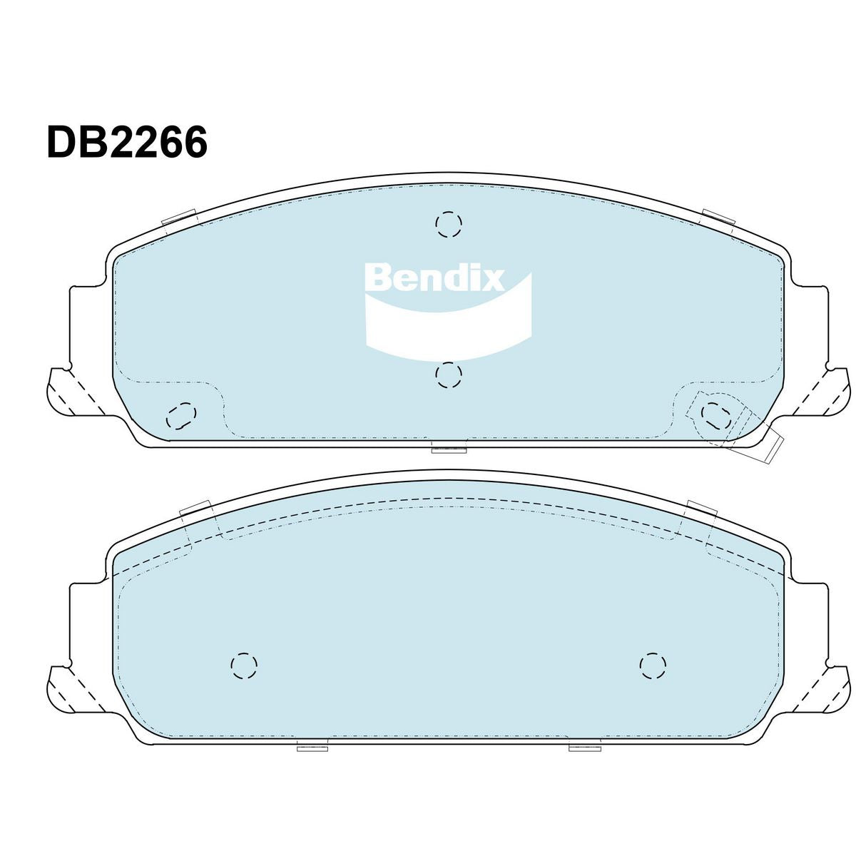 Bendix General CT Brake Pad Set Front DB2266 GCT