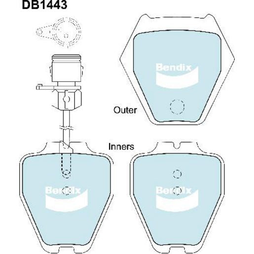 Bendix EURO Brake Pad Set Front DB1443 EURO+