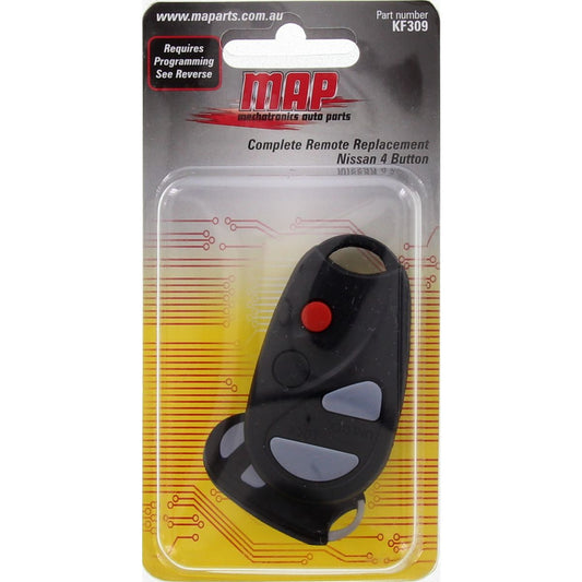 MAP Car Remote Complete (4 Button) fits Nissan KF309
