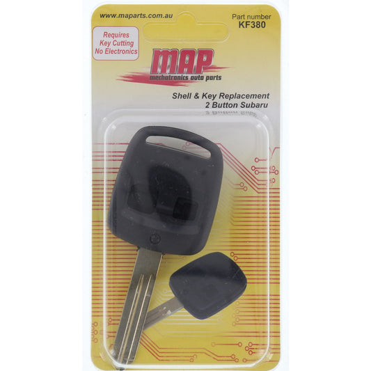 MAP Car Remote Shell & Buttons (2 Button) fits Subaru KF380