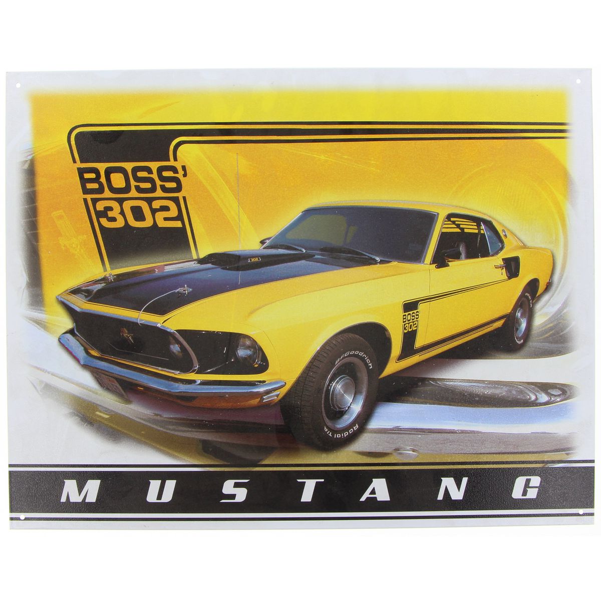Naparts Metal Sign Mustang Boss 302 1241