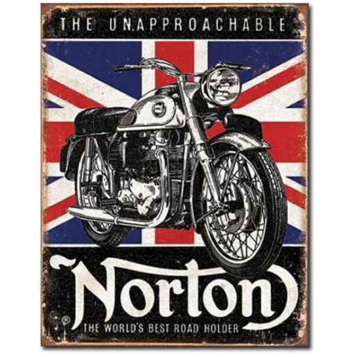 Norton Worlds Best Road Holder Metal Sign (32x41cm) MSI1953