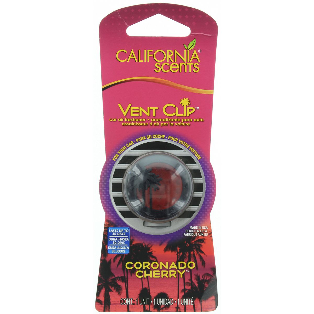 California Scents Air Freshener Vent Clip Choronado Cherry VC-607TRMC