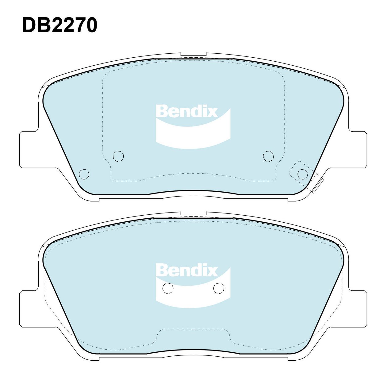 Bendix General CT Brake Pad Set Front DB2270 GCT