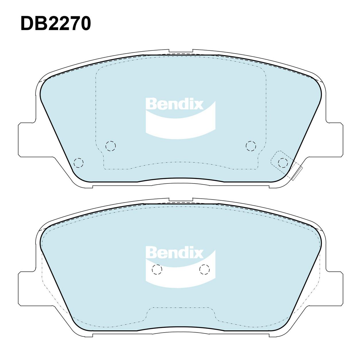 Bendix General CT Brake Pad Set Front DB2270 GCT
