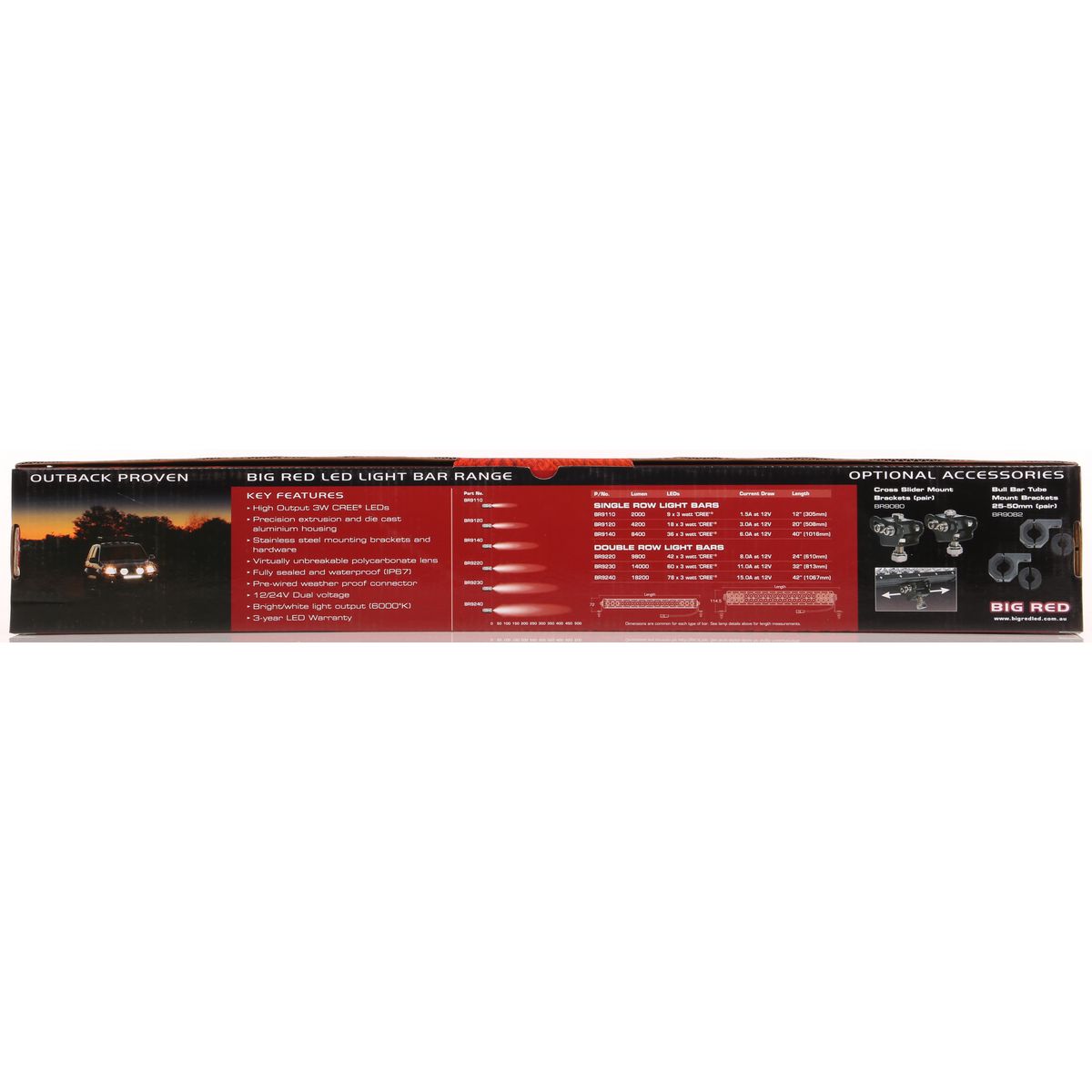 Big Red LED Light Bar - Combo 20 Inch BR9120