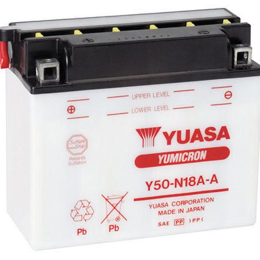 Yuasa Motorcycle Battery - Y50 - N18A -A 155034