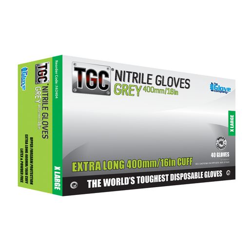 The Glove Company TGC Gloves Grey Nitrle 400mm XL 40Pk 162404