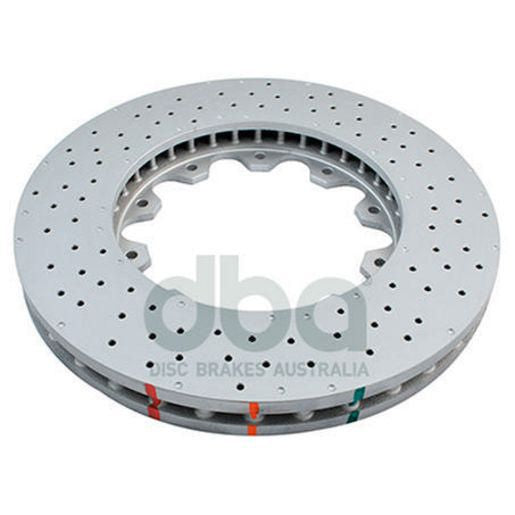 DBA T3 5000 Drilled Dimpled Replacement Brake Rotor Pair Front DBA52690.1XDE