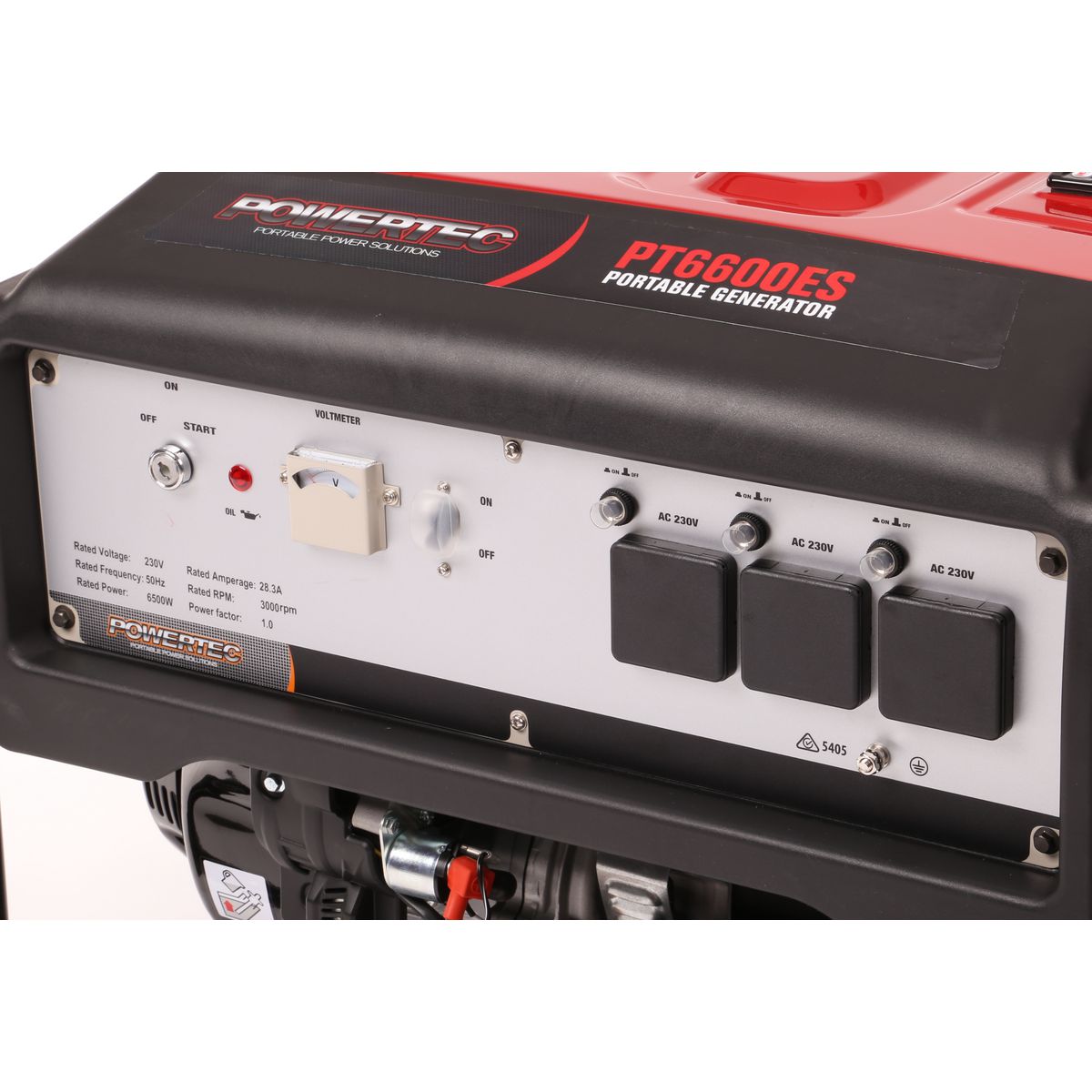Powertech 6500W 13Hp Petrol Generator With Electric Start PT6600ES
