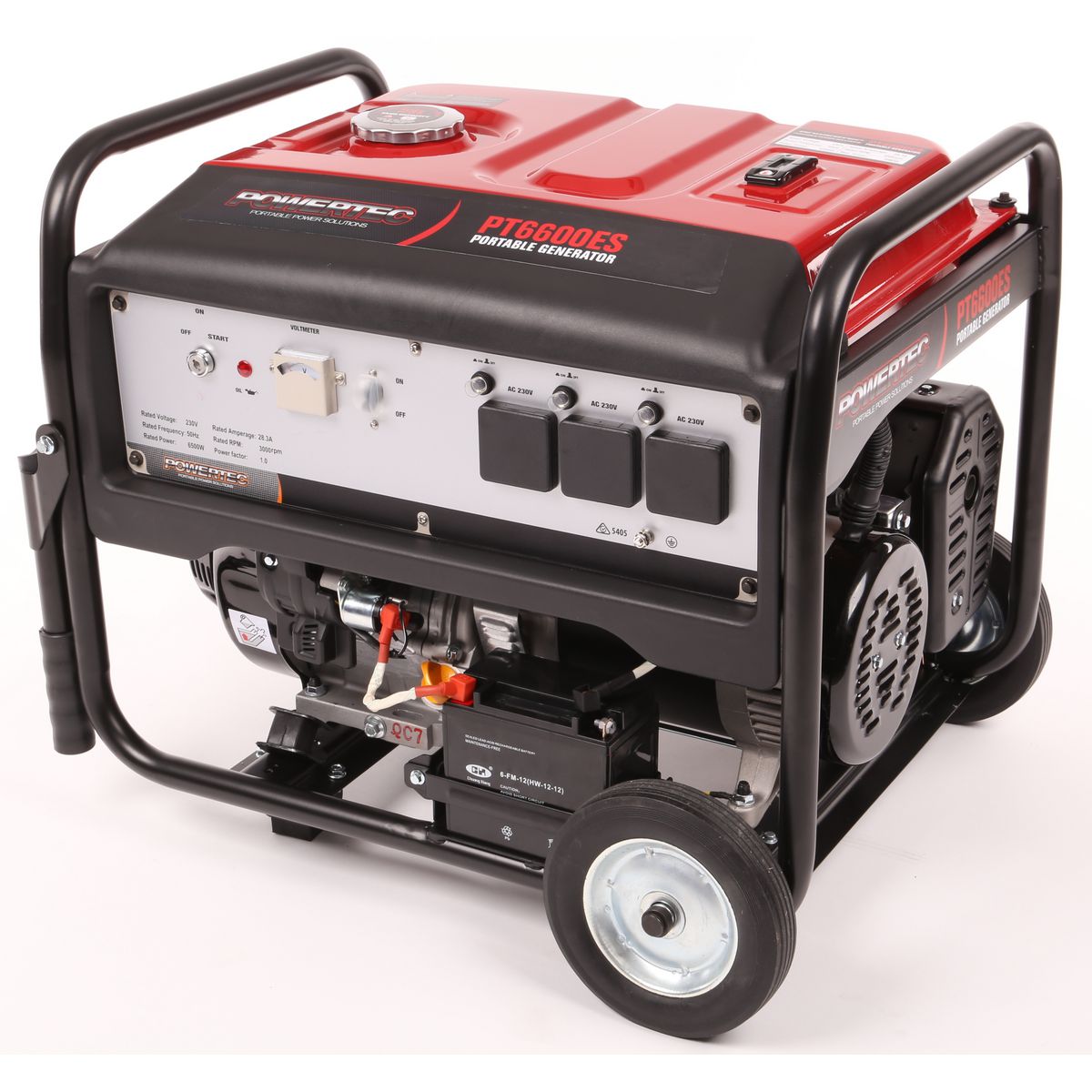Powertech 6500W 13Hp Petrol Generator With Electric Start PT6600ES