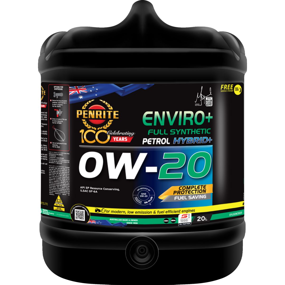 Penrite Enviro+ 0W-20 Engine Oil 20L