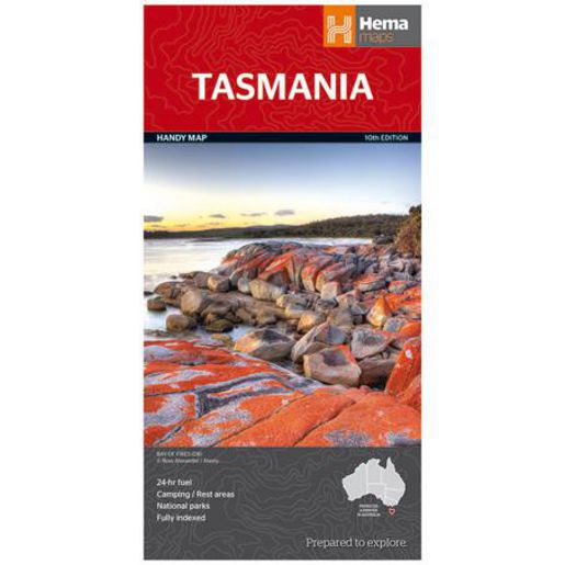 HEMA Maps Tasmania Handy Map 10th Edition 9781865009858