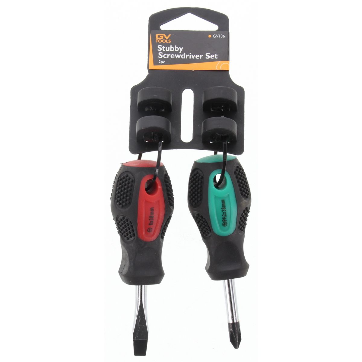 GV Tools Stubby Screwdriver Set 2 Piece GV136