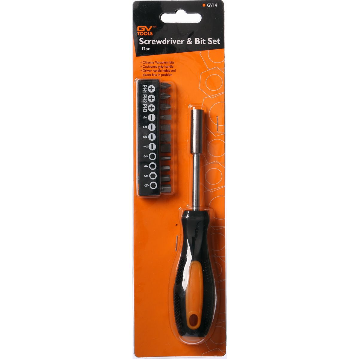 GV Tools Screwdriver and Bit Set 12 Piece GV141