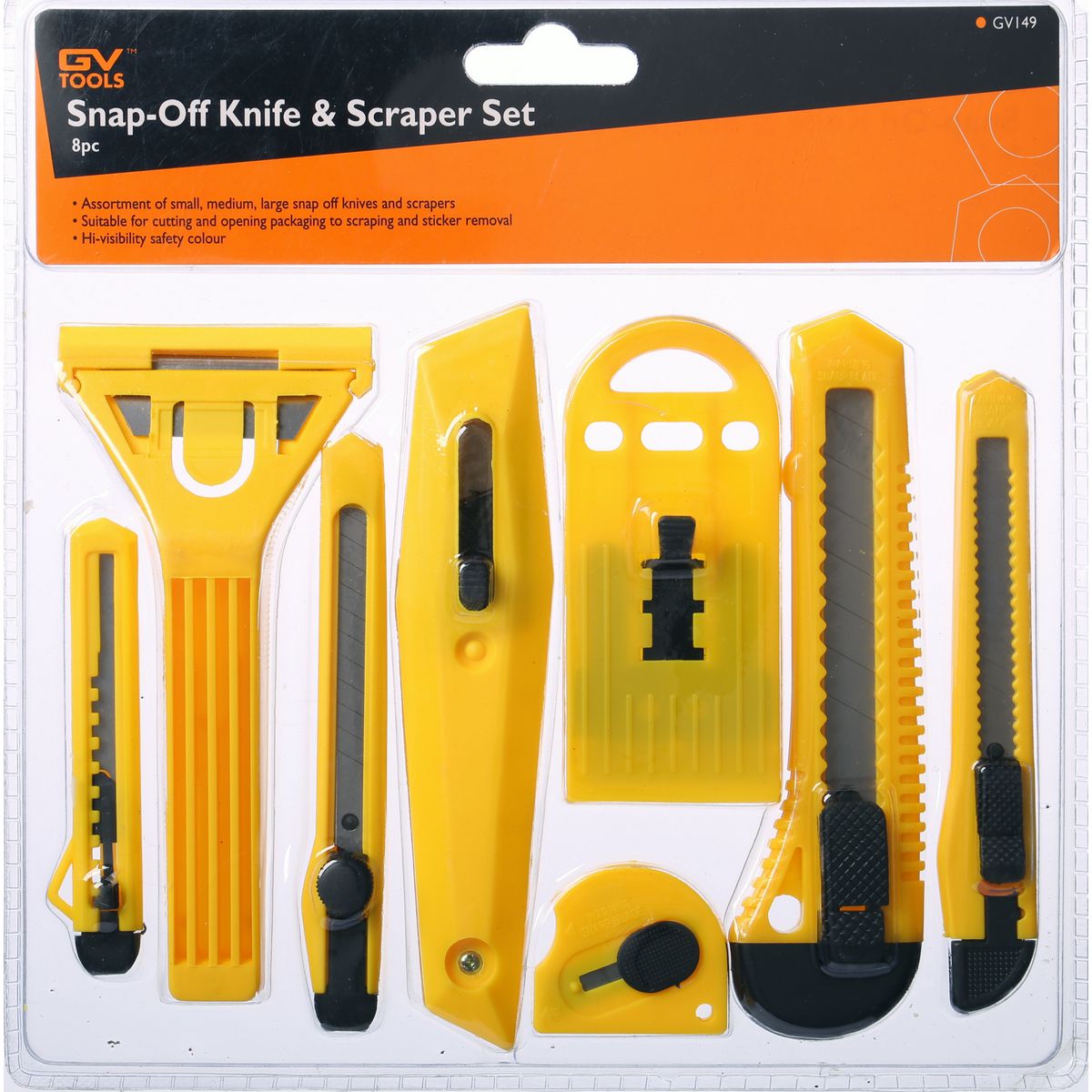 GV Tools Snap-Off Knight and Scraper Set 8 Piece GV149