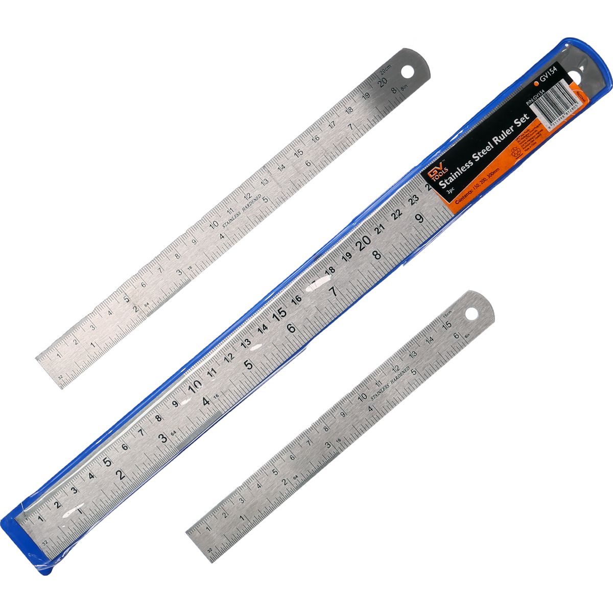 GV Tools Stainless Steel Ruler Set 3 Piece GV154