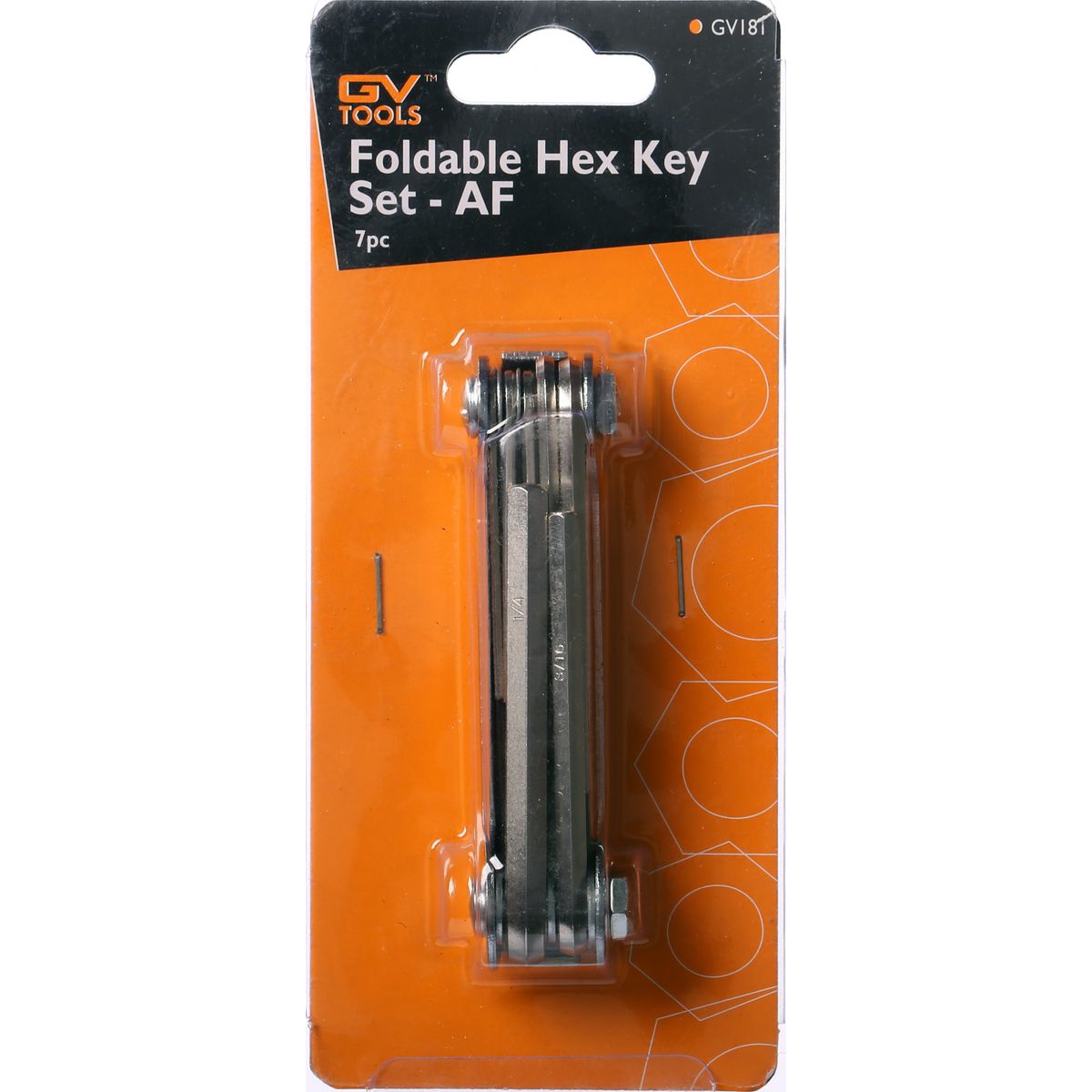 GV Tools Foldable Hex Bit Set 7pc AF GV181
