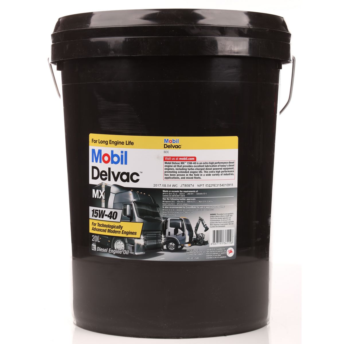 Mobil Delvac Mx Diesel Engine Oil 15W-40 20 Litre 136115