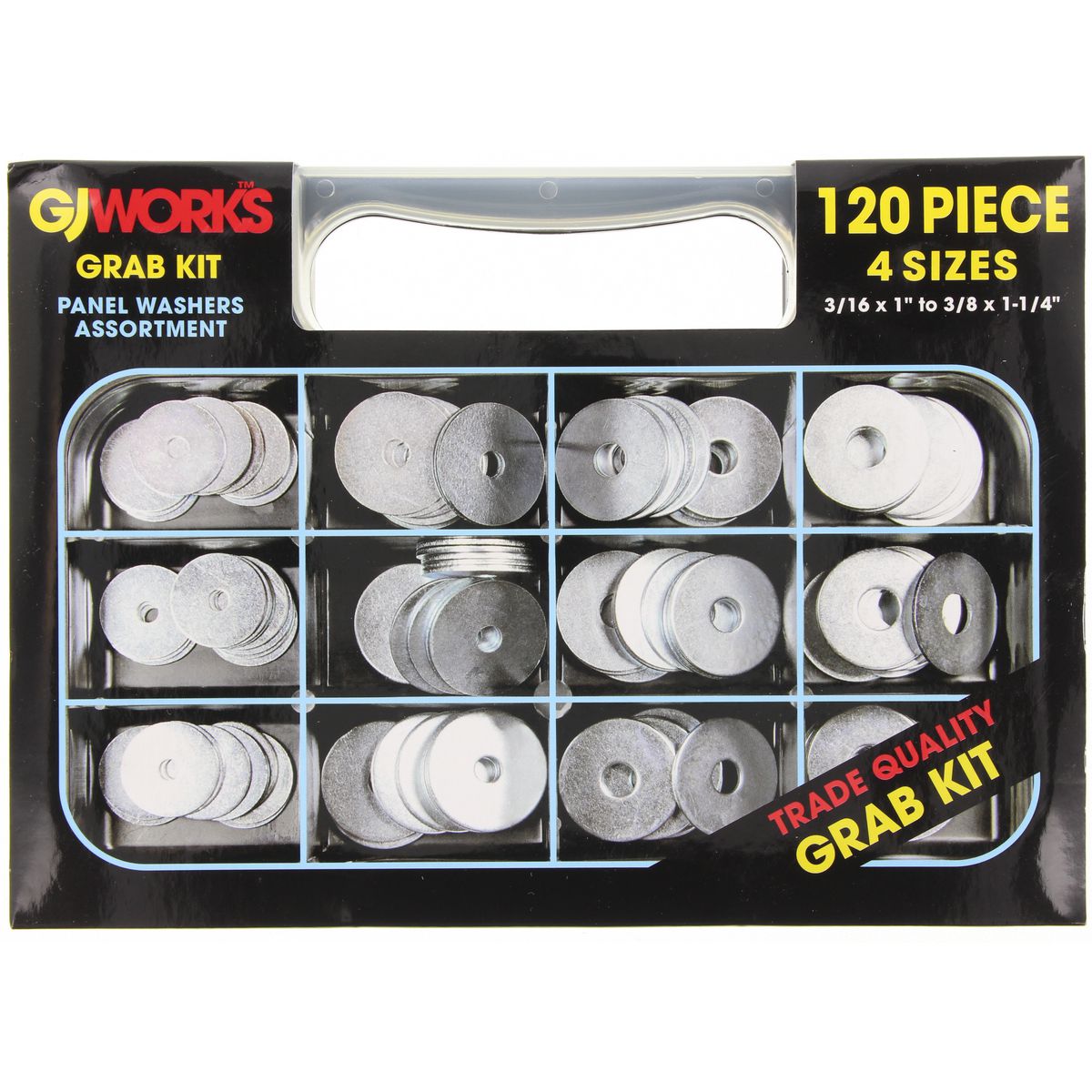 GJ Works Panel Washers Grab Kit 120pc 4-Size GKA100