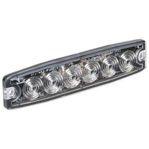 Narva High Powered Low Profile LED Warning Lamp White 12-24V 6 x 1W 85214W