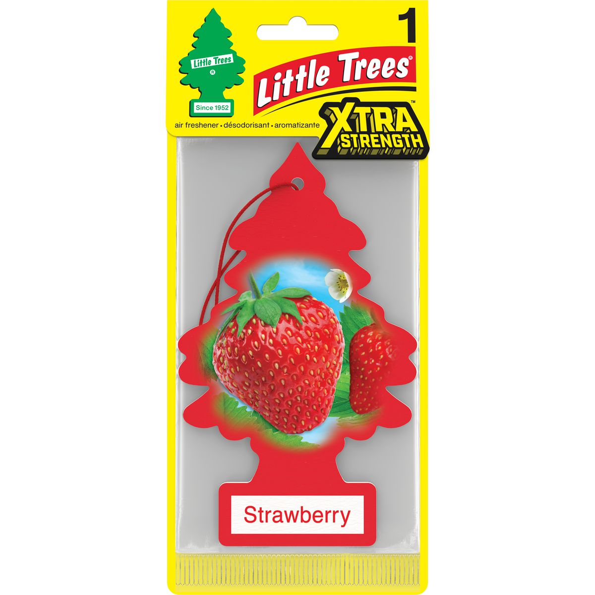 Little Trees Car Air Freshener X-Tra Strength Strawberry Large 1 Pack