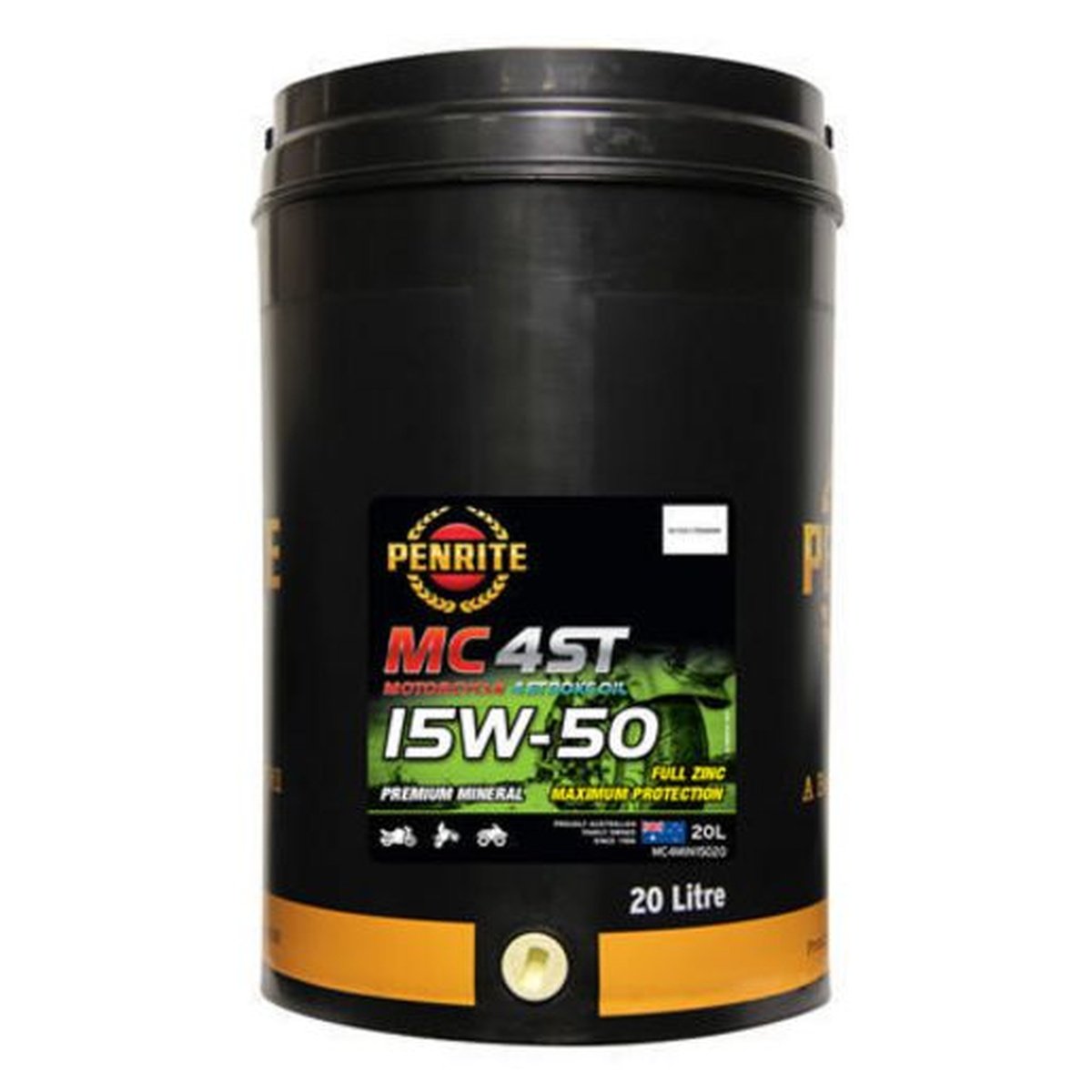 Penrite MC-4ST Mineral 15W-50 20L Motorcycle Engine Oil MC4MIN15020