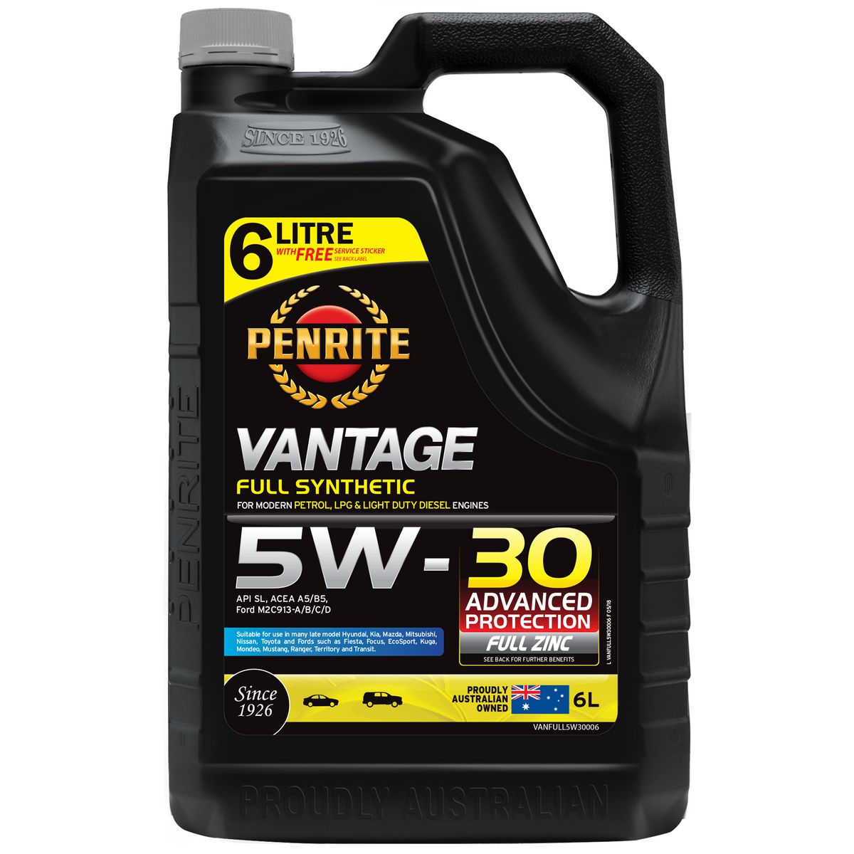 Penrite Vantage Full Synthetic 5W-30 Engine Oil 6L
