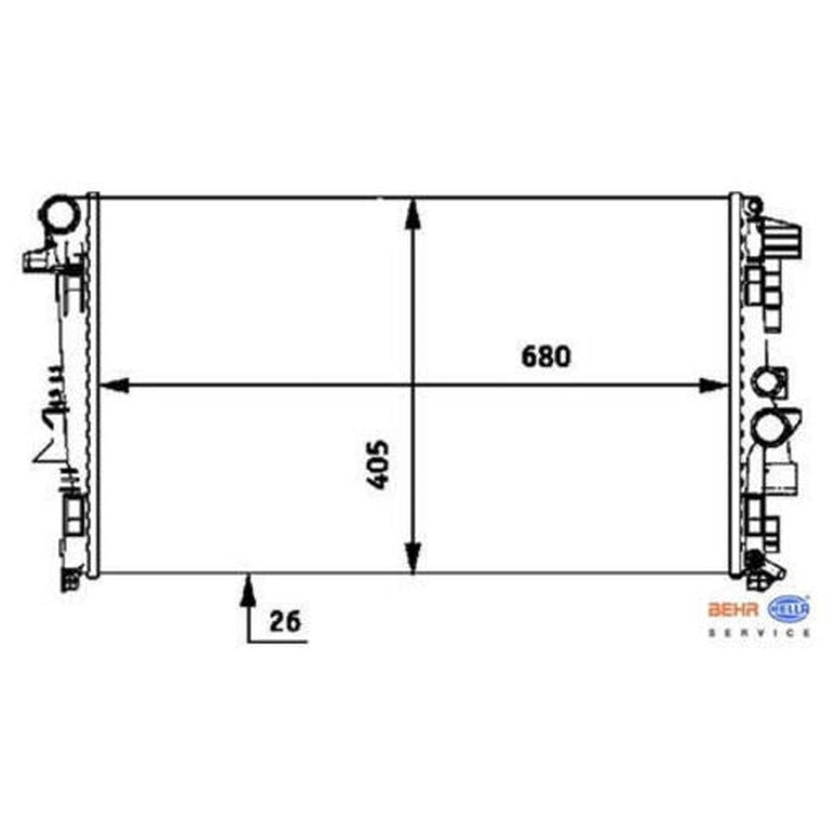 MAHLE Radiator Aluminium/Plastic CR 608 000P