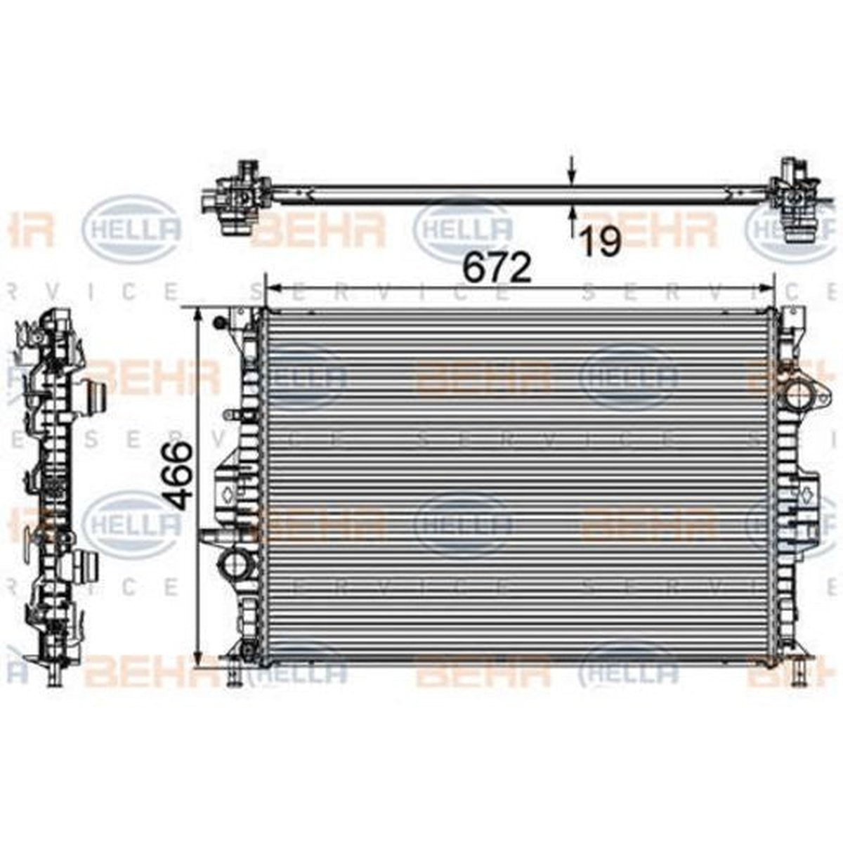 MAHLE Radiator Aluminium/Plastic CR 907 000P