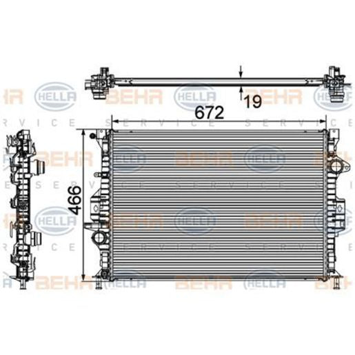 MAHLE Radiator Aluminium/Plastic CR 907 000P