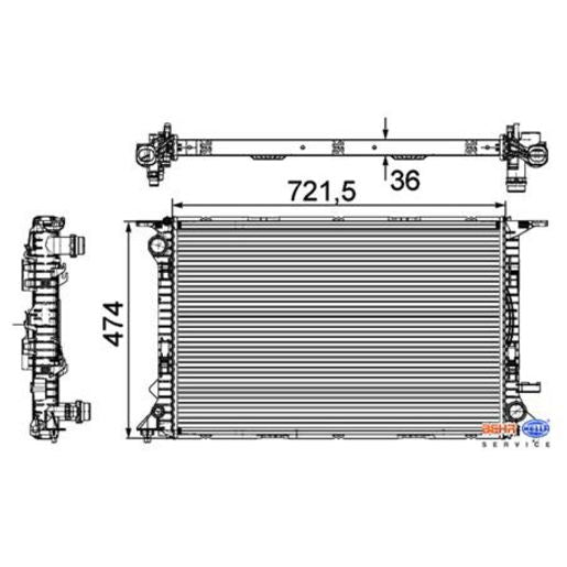 MAHLE Radiator Aluminium/Plastic CR 911 000P