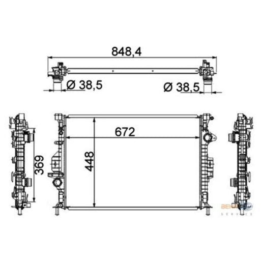 MAHLE Radiator Aluminium/Plastic CR 1748 000S
